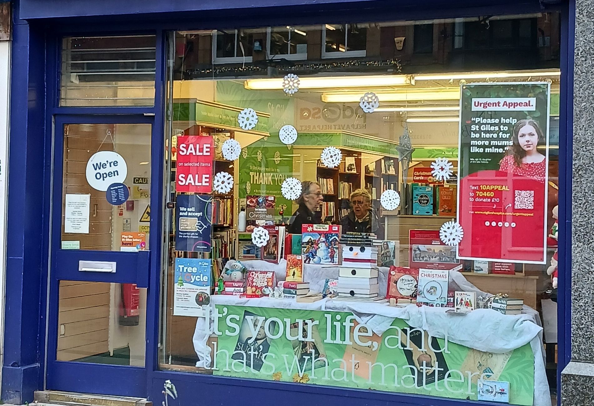 Front of Burton bookshop