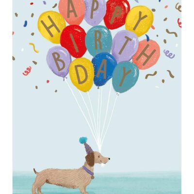 Sausage Dog With Balloons