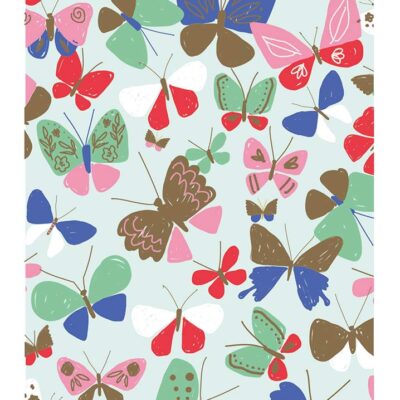 Butterflies On Mint Green
