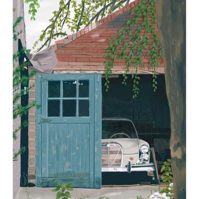 Vintage Car In Garage